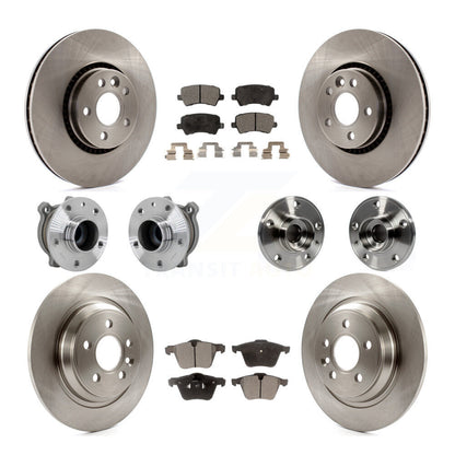 Kit de rotors et plaquettes de frein à disque, roulements de moyeu avant et arrière (10 pièces) pour Volvo S60 V70