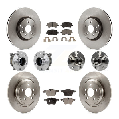 Kit de rotors et plaquettes de frein à disque, roulements de moyeu avant et arrière (10 pièces) pour Volvo S60 V70