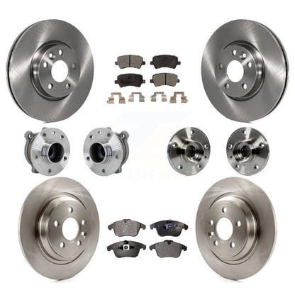 Kit de rotors et plaquettes de frein avec roulement de moyeu avant et arrière (10 pièces) pour Volvo S60 FW 2013-2014