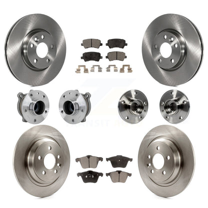 Kit de rotors et plaquettes de frein à disque, roulements de moyeu avant et arrière (10 pièces) pour Volvo V70