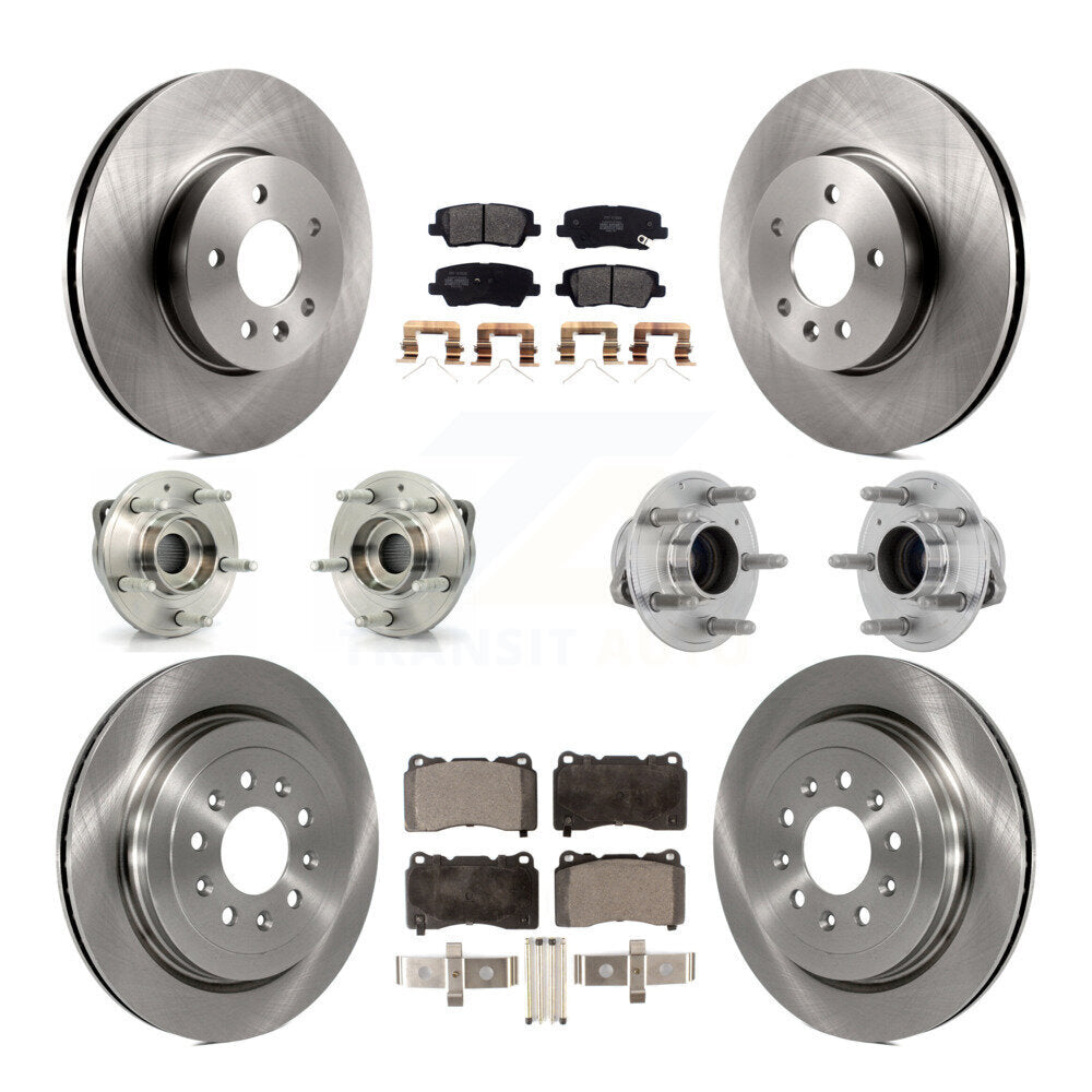 Kit de rotors et plaquettes de frein à disque, roulements de moyeu avant et arrière (10 pièces) pour Cadillac ATS