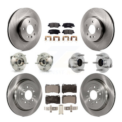 Kit de rotors et plaquettes de frein à disque, roulements de moyeu avant et arrière (10 pièces) pour Cadillac ATS