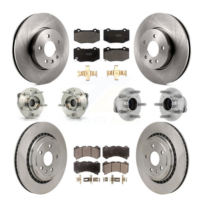 Kit de rotors et plaquettes de frein, roulement de moyeu avant et arrière (10 pièces) pour Cadillac ATS V avec RW
