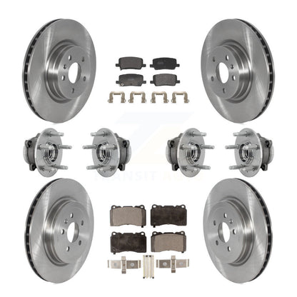 Kit de rotor et de plaquettes de frein à disque, roulement de moyeu avant et arrière (10 pièces) pour Tesla X 2017 – 2019