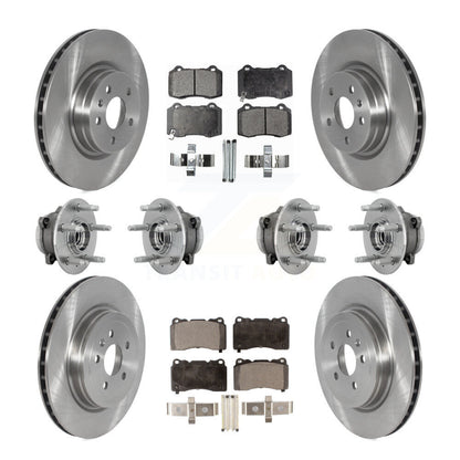 Kit de rotor et de plaquettes de frein à disque, roulement de moyeu avant et arrière (10 pièces) pour Tesla X 2017 – 2019