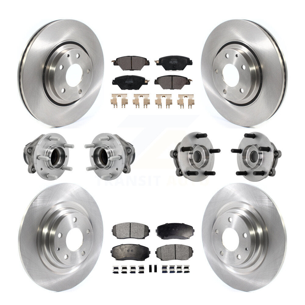 Kit de rotor et de plaquettes de frein avec roulement de moyeu avant et arrière (10 pièces) pour Mazda CX-9 FW 2016 – 2021