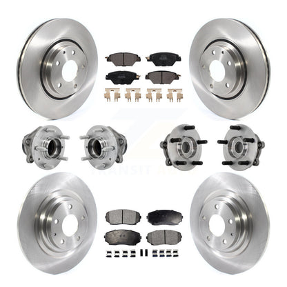 Kit de rotor et de plaquettes de frein avec roulement de moyeu avant et arrière (10 pièces) pour Mazda CX-9 FW 2016 – 2021