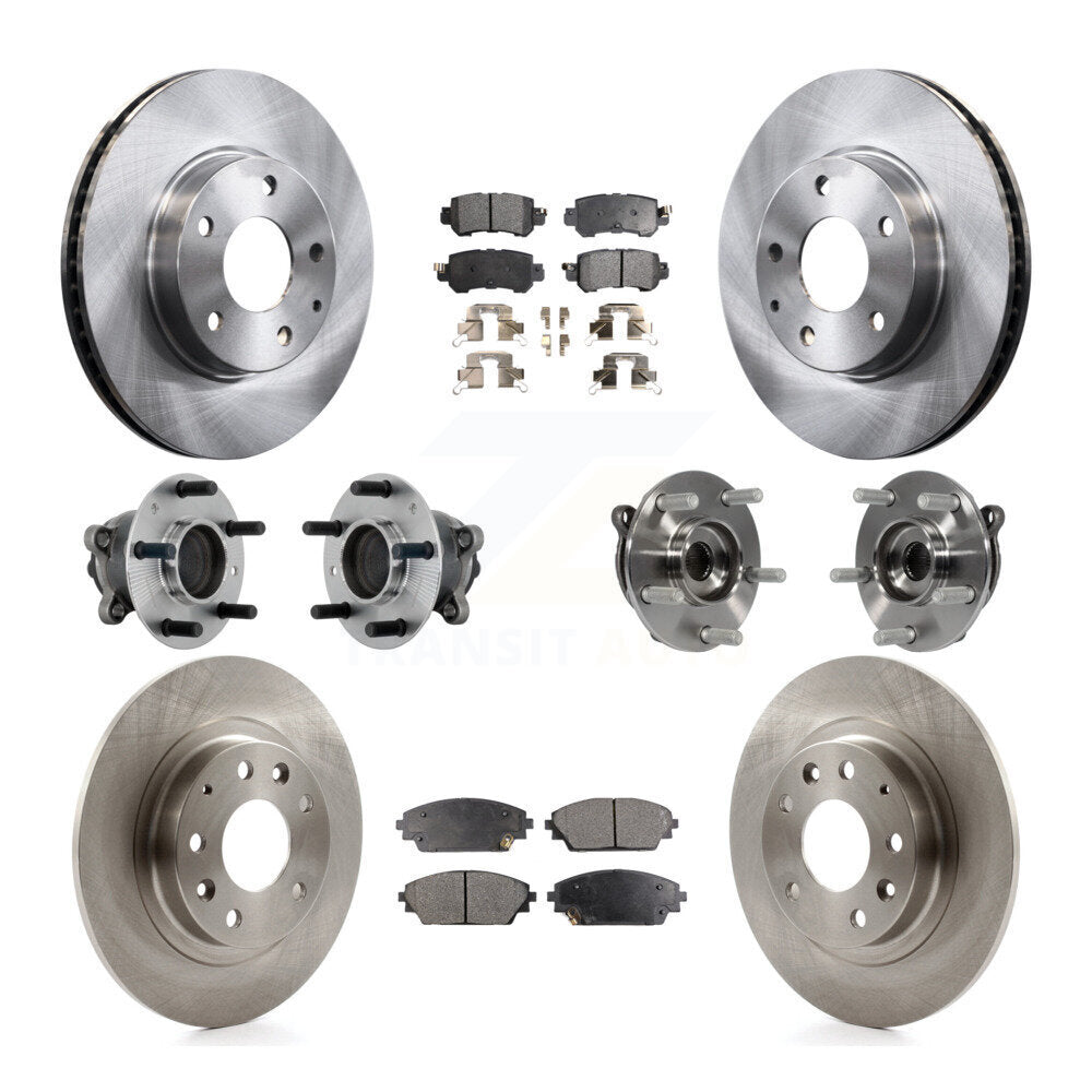 Kit de rotor et de plaquettes de frein avec roulement de moyeu avant et arrière (10 pièces) pour Mazda CX-3 FW 2016 – 2018