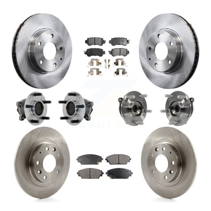 Kit de rotor et de plaquettes de frein avec roulement de moyeu avant et arrière (10 pièces) pour Mazda CX-3 FW 2016 – 2018