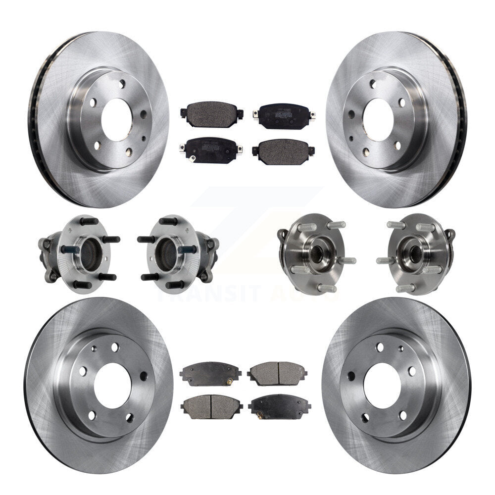 Kit de rotor et de plaquettes de frein avec roulement de moyeu avant et arrière (10 pièces) pour Mazda CX-3 FW 2019 – 2021