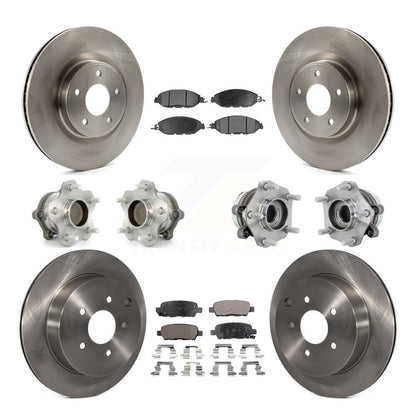 Kit de Rotor et de plaquettes de frein à disque, roulement de moyeu avant et arrière (10 pièces) pour Nissan Murano FW
