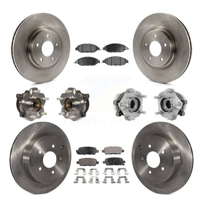 Kit de Rotor et de plaquettes de frein à disque, roulement de moyeu avant et arrière (10 pièces) pour Nissan Murano AW