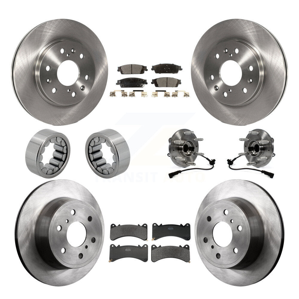 Kit de patins de Rotor de frein, roulement de moyeu avant et arrière (10 pièces) pour GMC Sierra 1500 Yuko