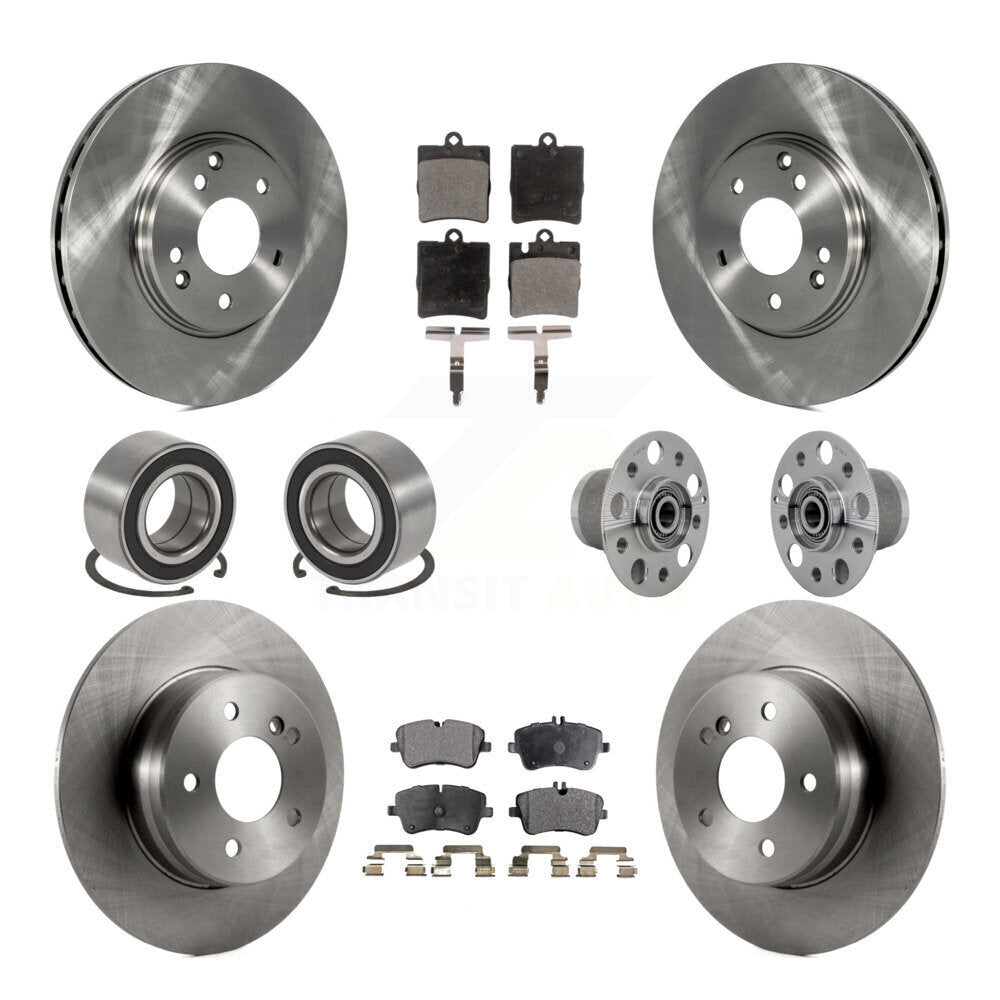Kit de patins et rotors de frein, roulement de moyeu avant et arrière, 10 pièces, pour Mercedes-Benz C35