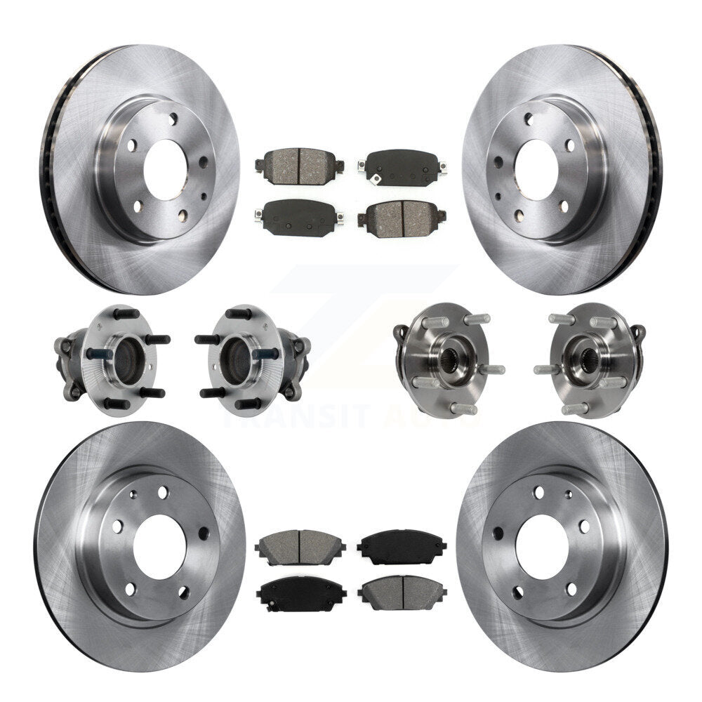 Kit de rotor et de plaquettes de frein avec roulement de moyeu avant et arrière (10 pièces) pour Mazda CX-3 FW 2019 – 2021