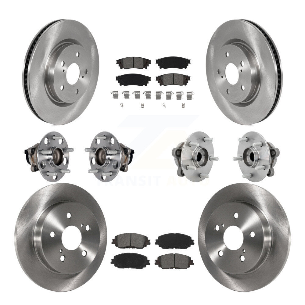 Kit de rotors et plaquettes de frein à disque, roulements de moyeu avant et arrière (10 pièces) pour Toyota C-HR