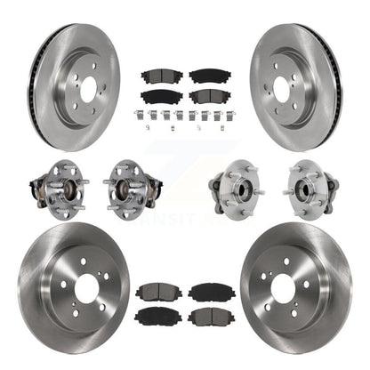Kit de rotors et plaquettes de frein à disque, roulements de moyeu avant et arrière (10 pièces) pour Toyota C-HR