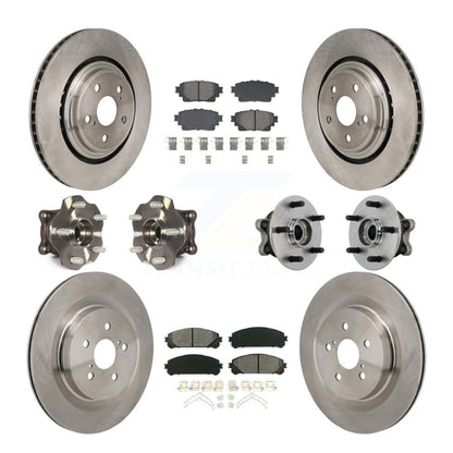 Kit de plaquettes de Rotor de frein à disque, roulement de moyeu avant et arrière (10 pièces) pour Toyota Highlander AW