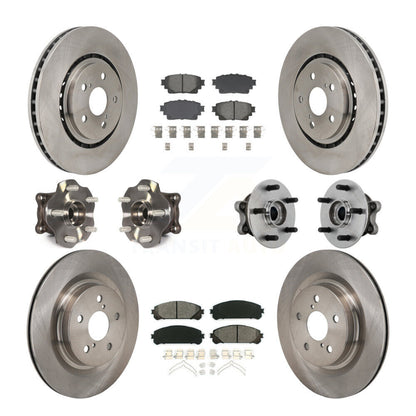 Kit de rotors et plaquettes de frein avec roulement de moyeu avant et arrière (10 pièces) pour Toyota Sienna AW 21-23