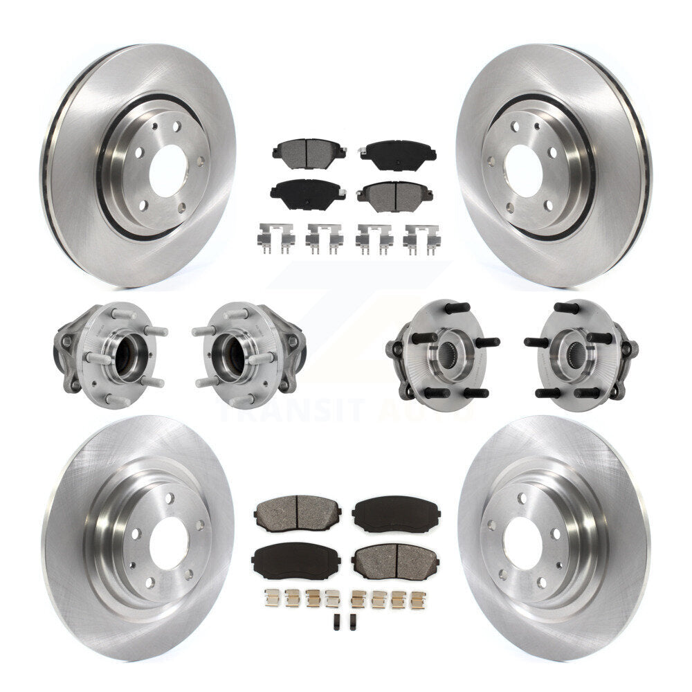 Kit de rotor et de plaquettes de frein avec roulement de moyeu avant et arrière (10 pièces) pour Mazda CX-9 FW 2016 – 2021