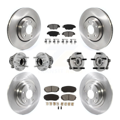 Kit de rotor et de plaquettes de frein avec roulement de moyeu avant et arrière (10 pièces) pour Mazda CX-9 FW 2016 – 2021