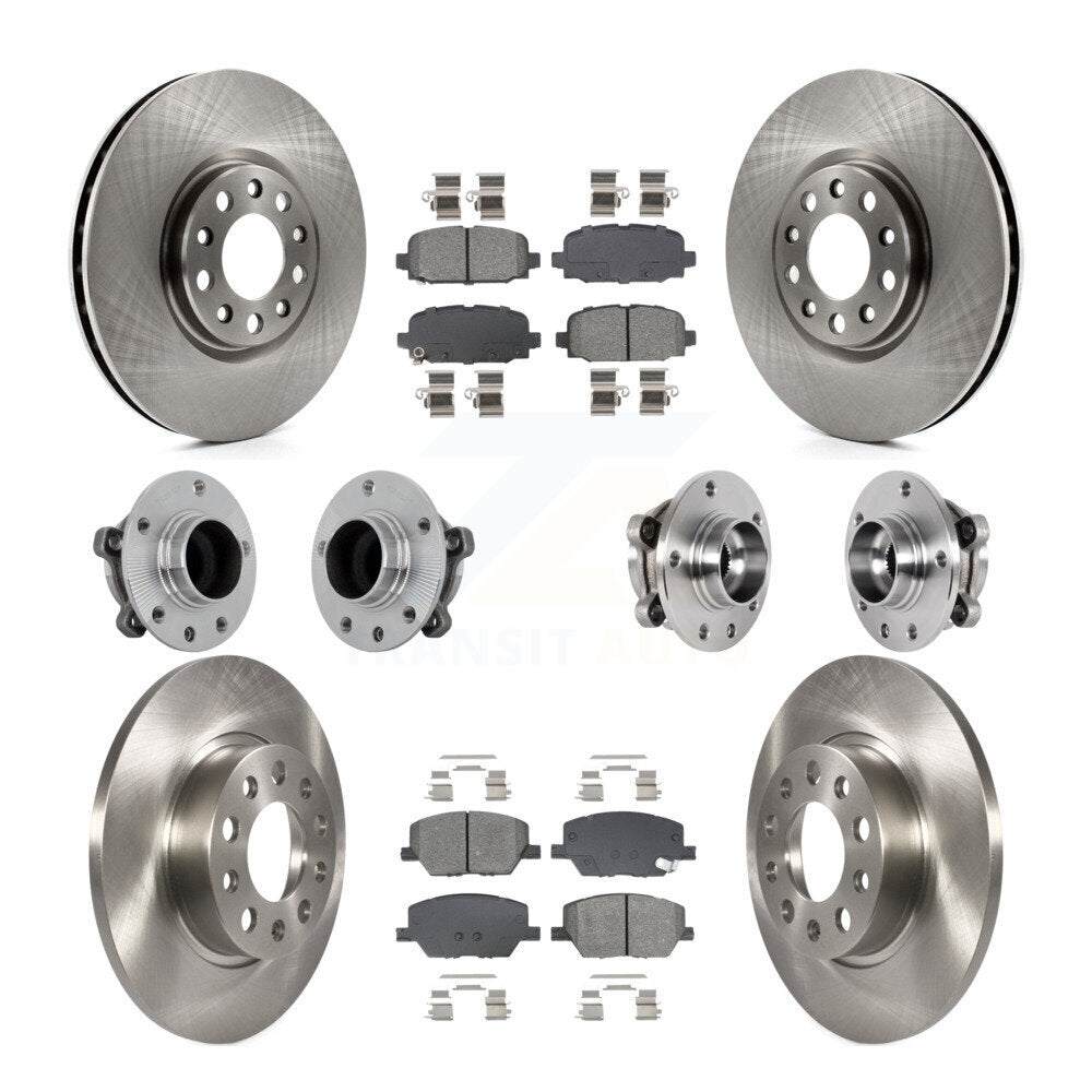 Kit de Rotor et plaquettes de frein à disque, roulement de moyeu avant et arrière (10 pièces) pour Jeep Compass FW