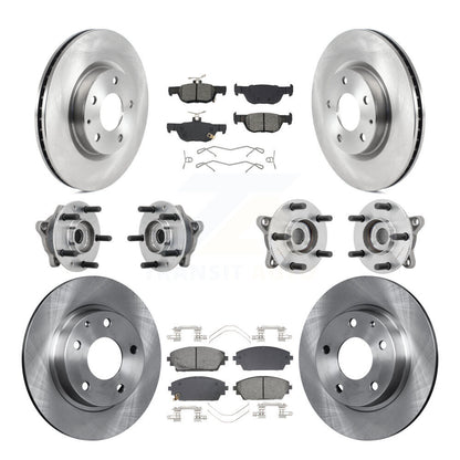 Kit de plaquettes de rotor de frein à disque, roulement de moyeu avant et arrière (10 pièces) pour Mazda 3 AW 2021 – 2022