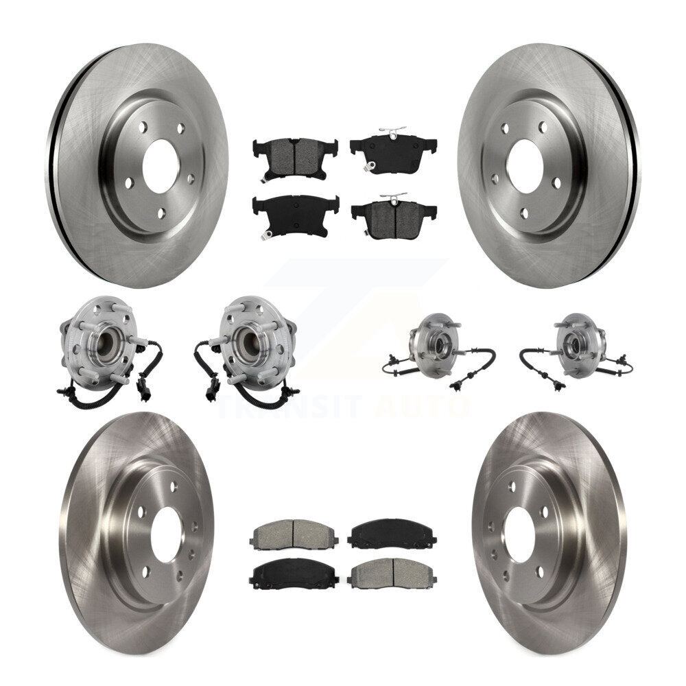 Kit de plaquettes de Rotor de frein, roulement de moyeu avant et arrière (10 pièces) pour Chrysler Pacifica Voyage