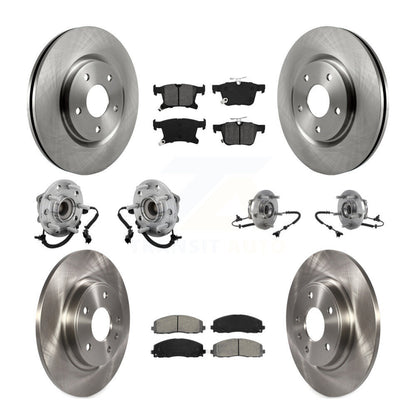 Kit de plaquettes de Rotor de frein, roulement de moyeu avant et arrière (10 pièces) pour Chrysler Pacifica Voyage