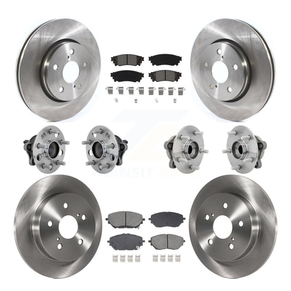 Kit de rotors et plaquettes de frein à disque, roulements de moyeu avant et arrière (10 pièces) pour Toyota C-HR