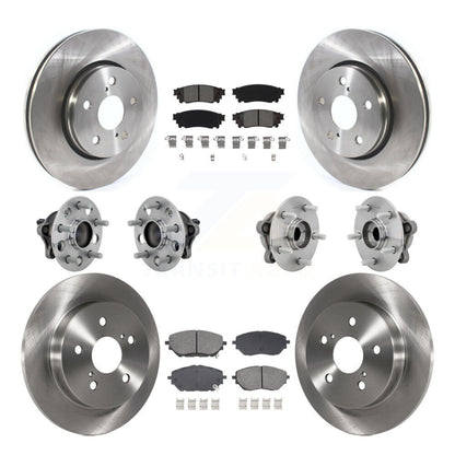 Kit de rotors et plaquettes de frein à disque, roulements de moyeu avant et arrière (10 pièces) pour Toyota C-HR