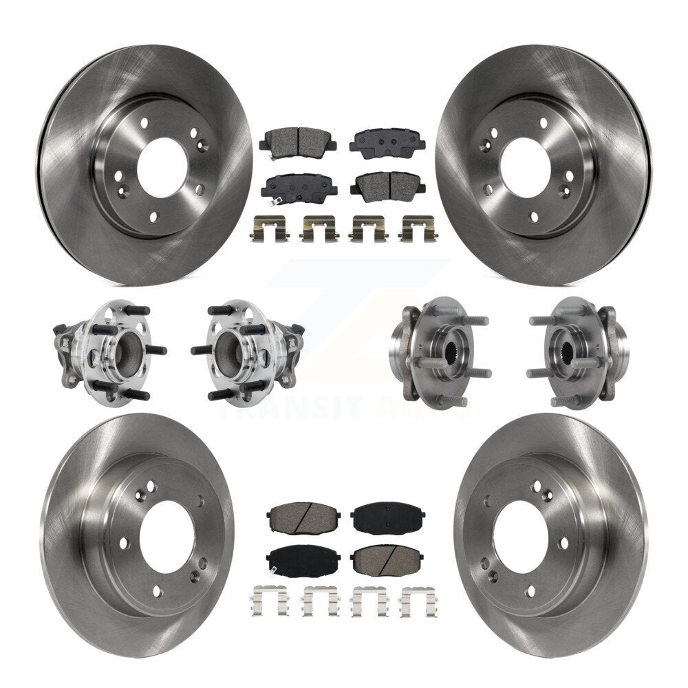 Kit de plaquettes de Rotor de frein, roulement de moyeu avant et arrière (10 pièces), pour Kia Forte Hyundai Elantr
