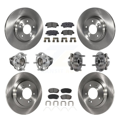 Kit de rotors et plaquettes de frein à disque, roulement de moyeu avant et arrière (10 pièces) pour Hyundai Elantra G