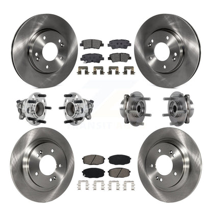 Kit de rotors et plaquettes de frein à disque, roulement de moyeu avant et arrière (10 pièces) pour Hyundai Elantra G
