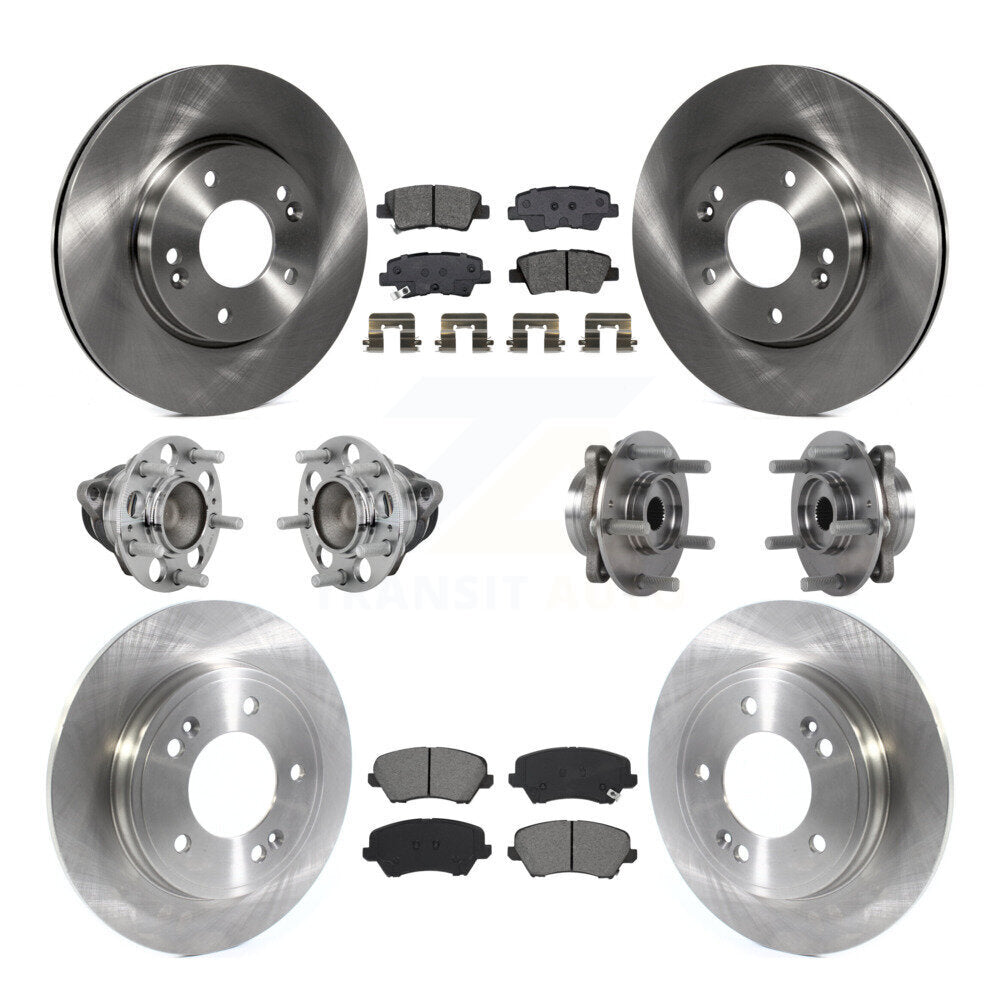 Kit de Rotor et plaquettes de frein à disque, roulement de moyeu avant et arrière (10 pièces) pour Hyundai Veloste