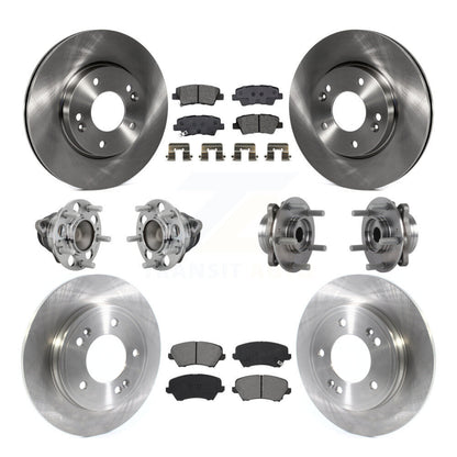 Kit de Rotor et plaquettes de frein à disque, roulement de moyeu avant et arrière (10 pièces) pour Hyundai Veloste