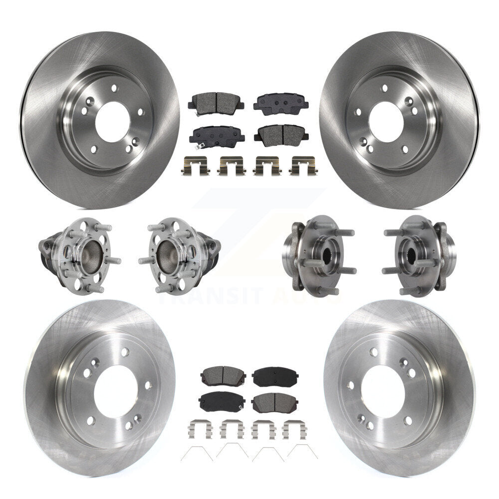 Kit de plaquettes de Rotor de frein, roulement de moyeu avant et arrière (10 pièces), pour Kia Forte Hyundai Veloste