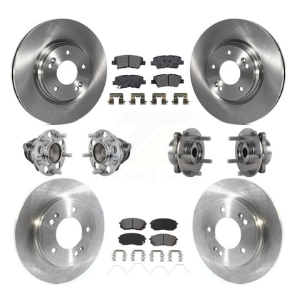 Kit de plaquettes de Rotor de frein, roulement de moyeu avant et arrière (10 pièces), pour Kia Forte Hyundai Veloste