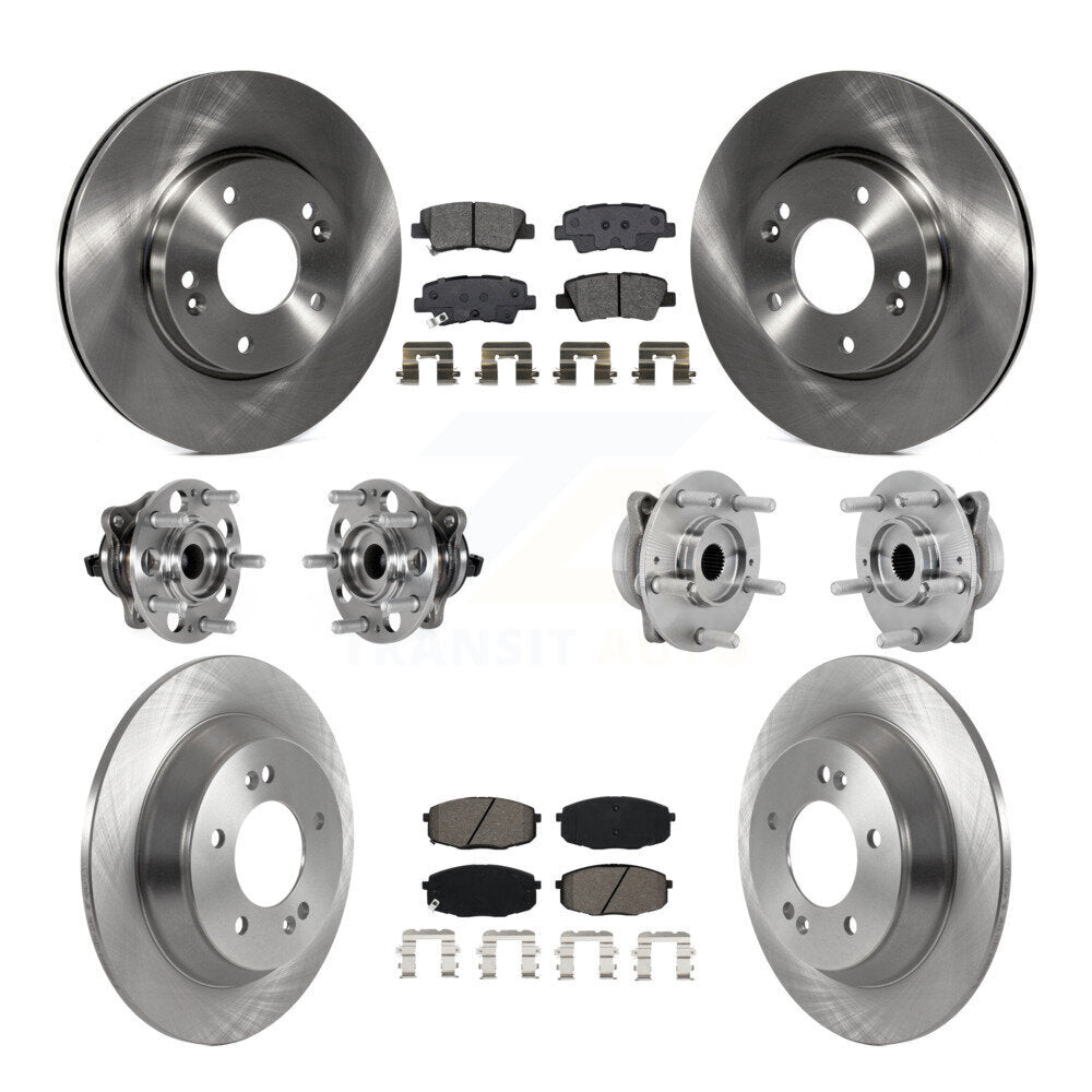 Kit de plaquettes de Rotor de frein, roulement de moyeu avant et arrière (10 pièces), pour Hyundai Kona FWD avec 1.6