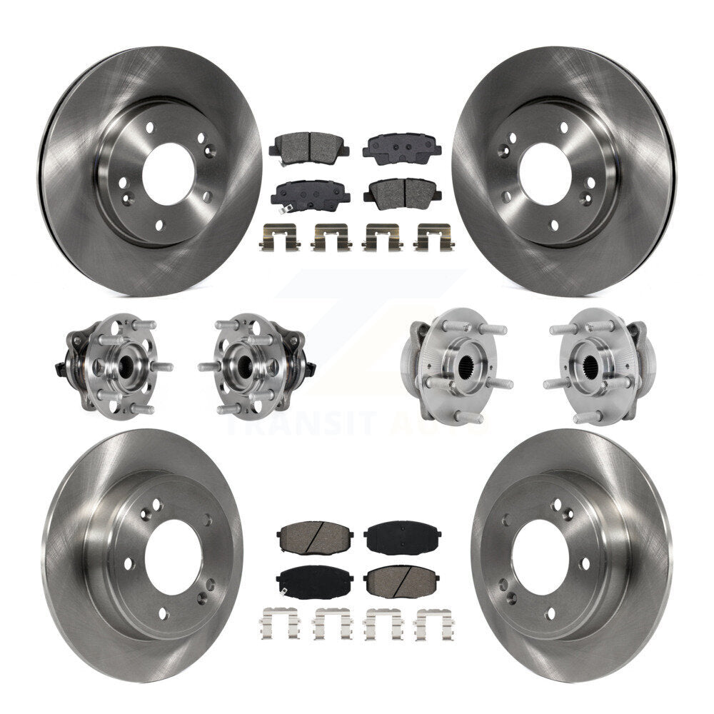 Kit de plaquettes de Rotor de frein, roulement de moyeu avant et arrière (10 pièces), pour Hyundai Kona FWD avec 2.0