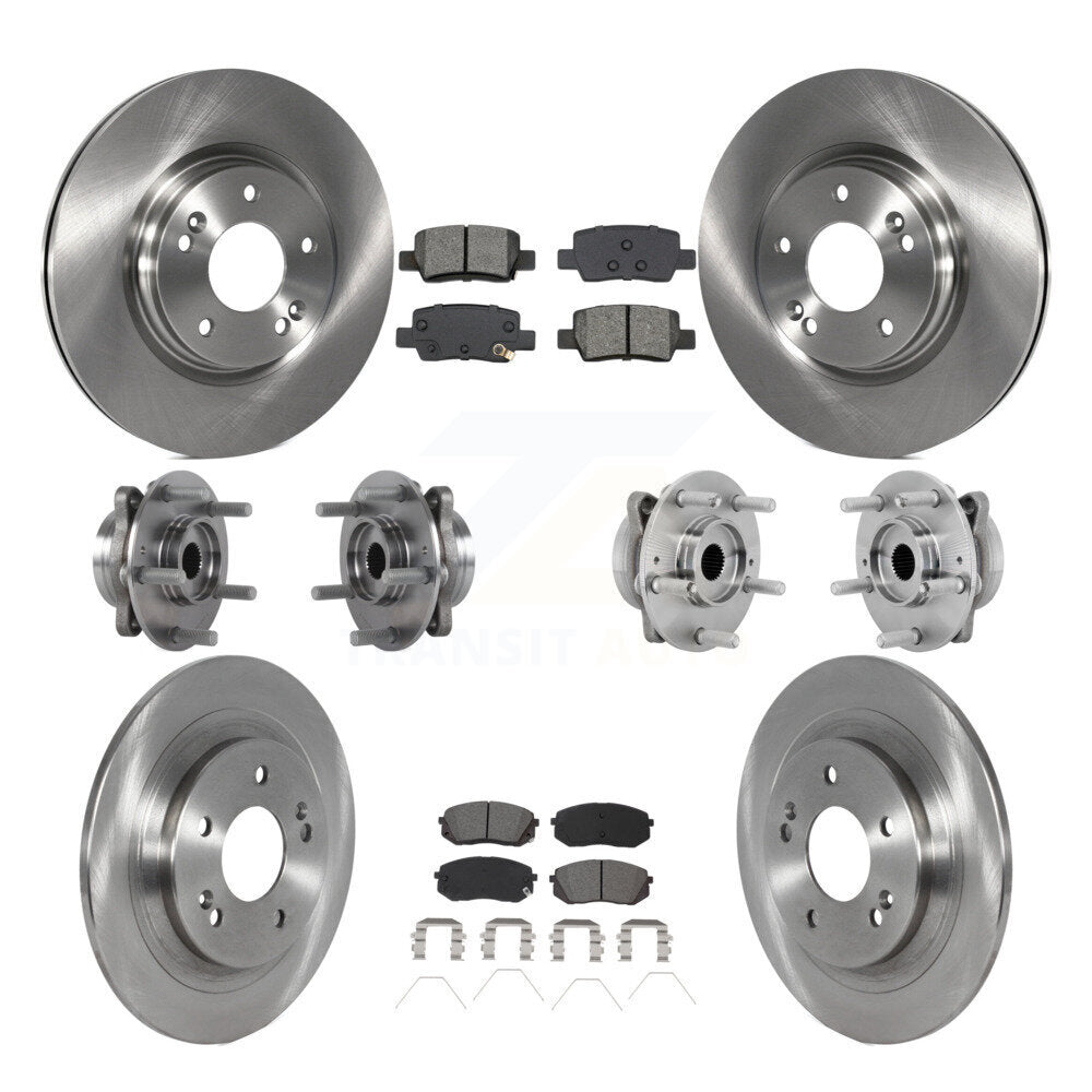 Kit de rotors et plaquettes de frein à disque, roulements de moyeu avant et arrière (10 pièces) pour Kia Seltos