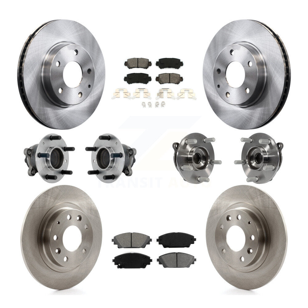 Kit de rotor et de plaquettes de frein avec roulement de moyeu avant et arrière (10 pièces) pour Mazda CX-3 FW 2016 – 2018