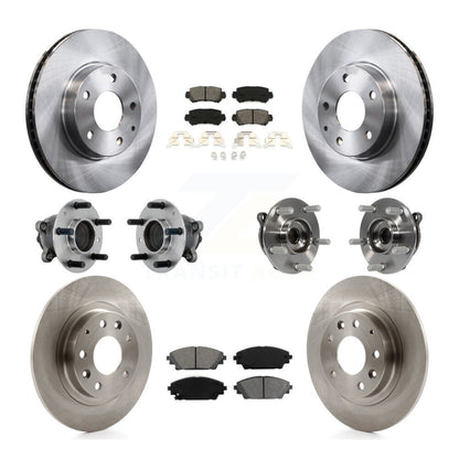 Kit de rotor et de plaquettes de frein avec roulement de moyeu avant et arrière (10 pièces) pour Mazda CX-3 FW 2016 – 2018