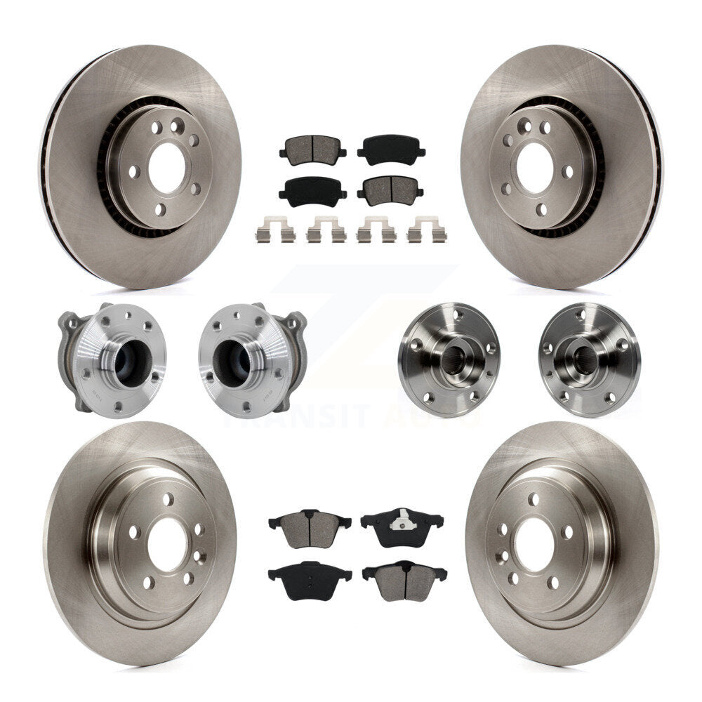 Kit de rotors et plaquettes de frein à disque, roulements de moyeu avant et arrière (10 pièces) pour Volvo S60 V70