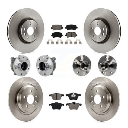 Kit de rotors et plaquettes de frein à disque, roulements de moyeu avant et arrière (10 pièces) pour Volvo S60 V70