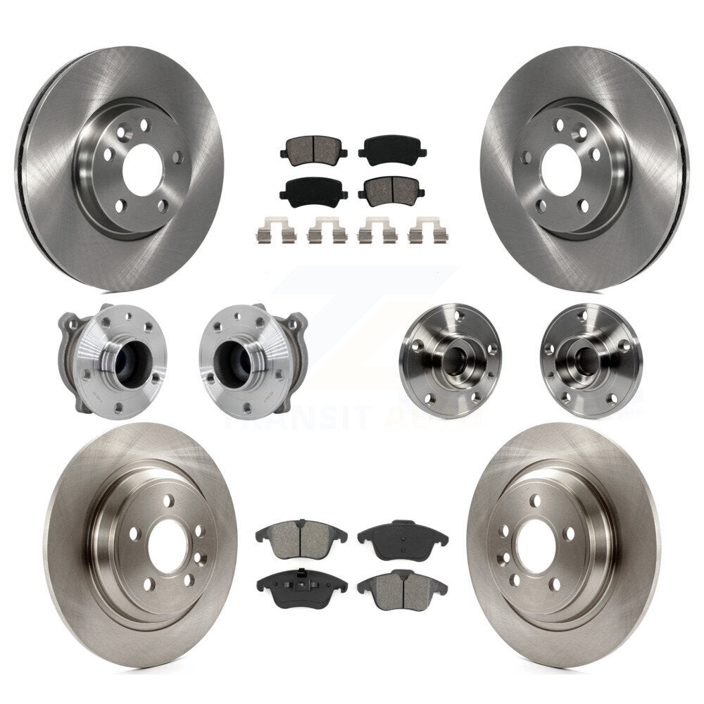 Kit de rotors et plaquettes de frein avec roulement de moyeu avant et arrière (10 pièces) pour Volvo S60 FW 2013-2014