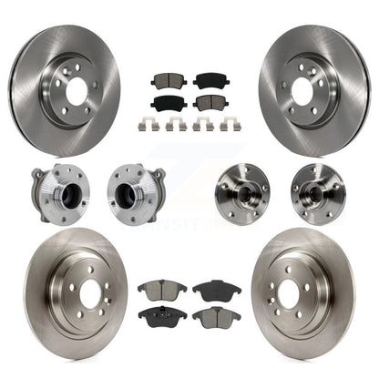Kit de rotors et plaquettes de frein avec roulement de moyeu avant et arrière (10 pièces) pour Volvo S60 FW 2013-2014
