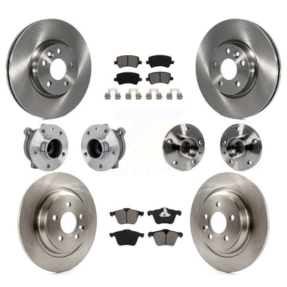 Kit de rotors et plaquettes de frein à disque, roulements de moyeu avant et arrière (10 pièces) pour Volvo V70