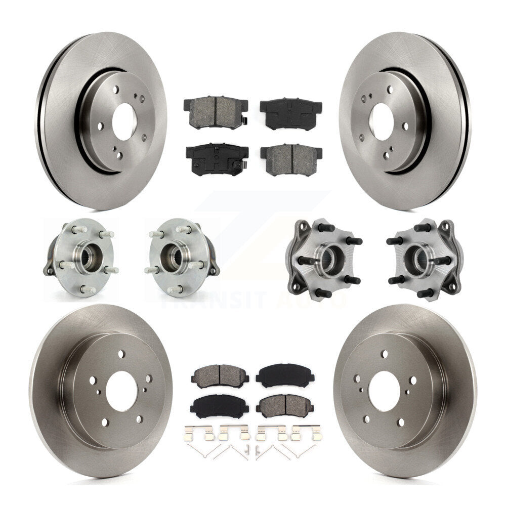 Kit de rotor et de plaquettes de frein avec roulement de moyeu avant et arrière (10 pièces) pour Suzuki Kizashi AW 10-13