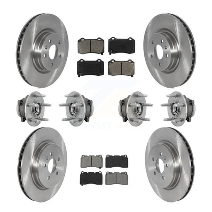 Kit de rotor et de plaquettes de frein à disque, roulement de moyeu avant et arrière (10 pièces) pour Tesla X 2017 – 2019